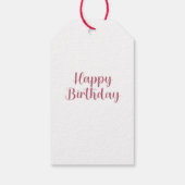 Gedekte Protea Happy Birthday Gift Label set van 1 Cadeaulabel (Achterkant)