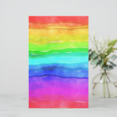 Gedekte regenboog briefpapier (Staand voorkant)