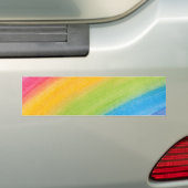 Gedekte regenboog bumpersticker (Op auto)