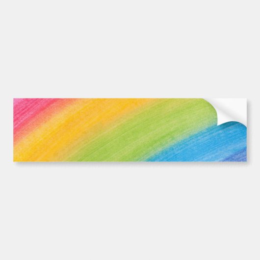 Gedekte regenboog bumpersticker (Voorkant)