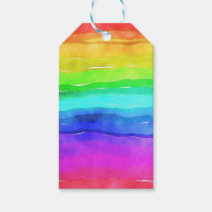 Gedekte regenboog cadeaulabel