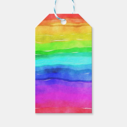Gedekte regenboog cadeaulabel (Voorkant)