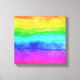 Gedekte regenboog canvas afdruk
