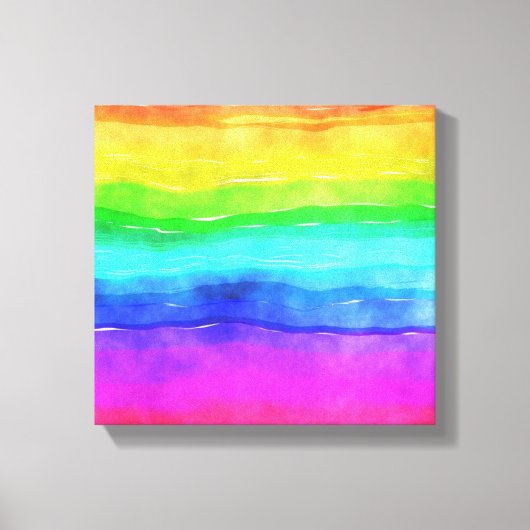 Gedekte regenboog canvas afdruk (Voorkant)