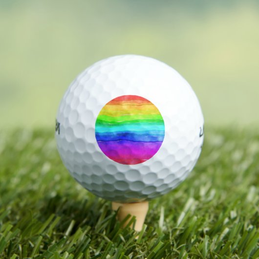 Gedekte regenboog golfballen (Insitu Shirt)