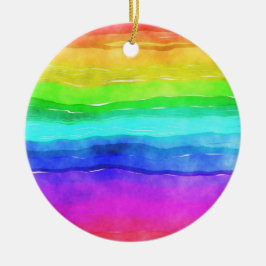 Gedekte regenboog keramisch ornament