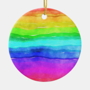 Gedekte regenboog keramisch ornament