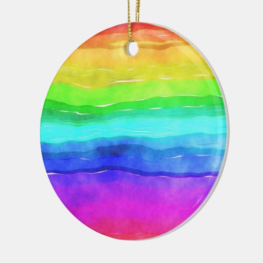Gedekte regenboog keramisch ornament (Links)