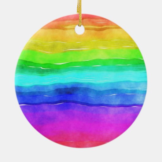 Gedekte regenboog keramisch ornament (Achterkant)