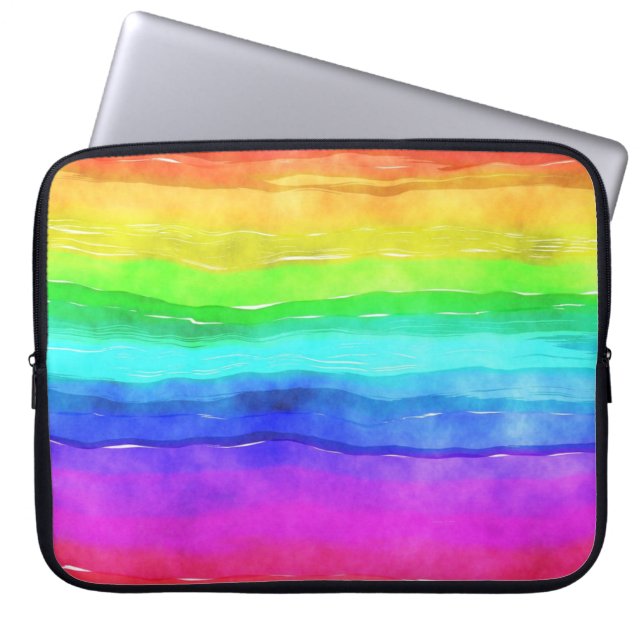 Gedekte regenboog laptop sleeve (Voorkant)