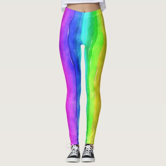 Gedekte regenboog leggings (Voorkant)
