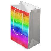 Gedekte regenboog medium cadeauzakje (Voorkant Gekanteld)