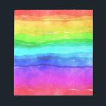 Gedekte regenboog notitieblok<br><div class="desc">Dit ontwerp is voorzien van een kinderachtig schilderij van een regenboog in verschillende heldere kleuren. Het zal een glimlach op zelfs het dichtstbijzijnde gezicht zetten!</div>