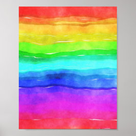 Gedekte regenboog poster