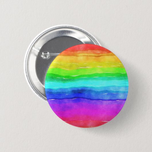 Gedekte regenboog ronde button 5,7 cm (Voorkant /achterkant)