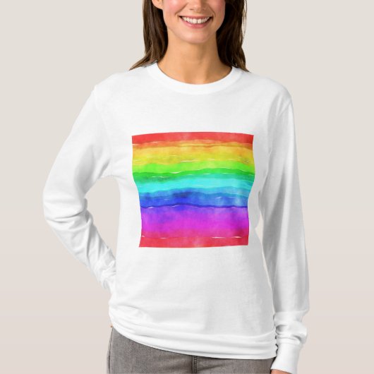 Gedekte regenboog t-shirt (Voorkant)