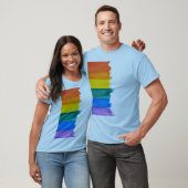 Gedekte regenboog t-shirt (Unisex)