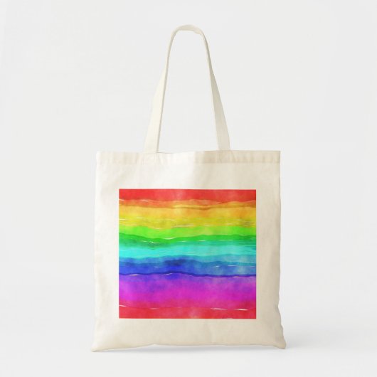 Gedekte regenboog tote bag (Voorkant)