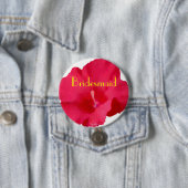 Gedekte rode hibiscus ronde button 7,6 cm (In situ)