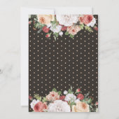 Gedekte Rozen en moderne Gold Script Birthday Part Kaart (Achterkant)