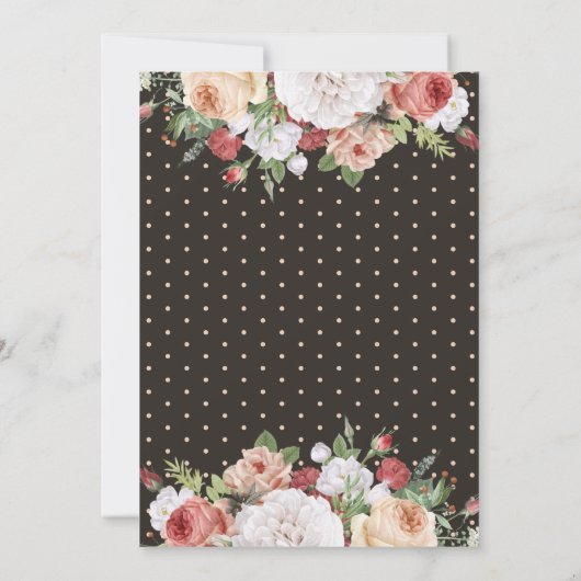 Gedekte Rozen en moderne Gold Script Birthday Part Kaart (Achterkant)