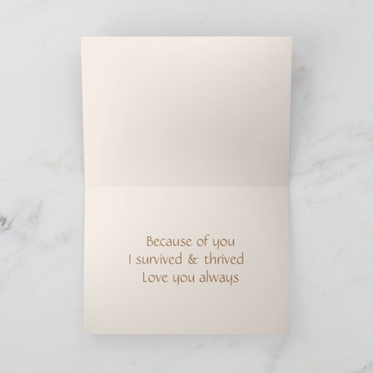 Gedekte Rozen Happy Moederdag Kaart (Binnen)