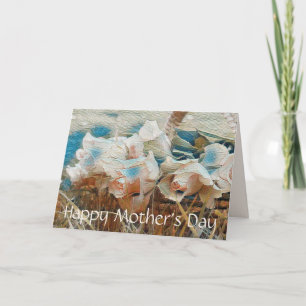 Gedekte Rozen Happy Moederdag Kaart