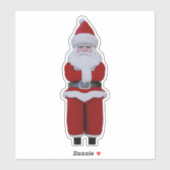 Gedekte santa chris kringle old saint nick sticker (Vel)