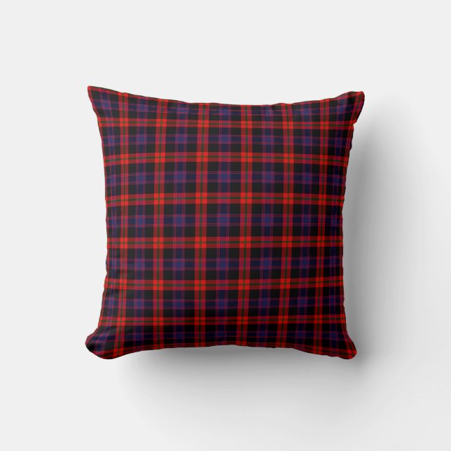 Gedekte Sierkussennen Broun Modern Tartan Pillow Kussen (Voorkant)