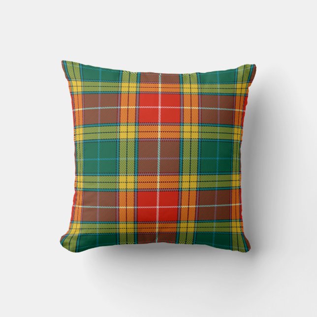 Gedekte Sierkussennen Buchanan Old Sett Tartan Pil Kussen (Voorkant)