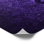 Gedekte Stone Gothic Cross in Paars Poster (Hoek)