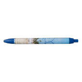 Gedekte "Summer" Heart Typography Beach Scene Blauwe Inkt Pen (Voorkant)