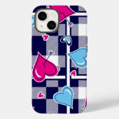 Gedekte Valentijn Roze harten | iPhone 14 Hoesje-M Case-Mate iPhone Case (Achterkant)