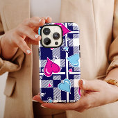 Gedekte Valentijn Roze harten | iPhone 14 Hoesje-M Case-Mate iPhone Case