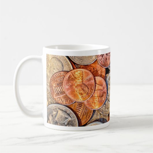 Gedekte valuta koffiemok (Links)