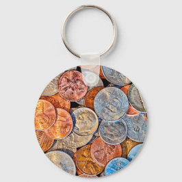 Gedekte valuta sleutelhanger