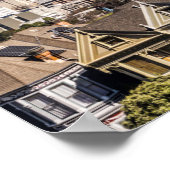 Gedekte Victoriaans huizen voor dames in San Franc Poster (Hoek)