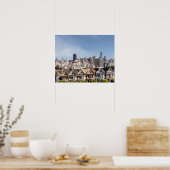 Gedekte Victoriaans huizen voor dames in San Franc Poster (Keuken)