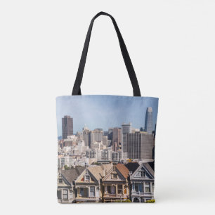 Gedekte Victoriaans huizen voor dames in San Franc Tote Bag