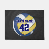 Gedekte Volleybal met Naam en Aantal Deurmat (Voorkant)