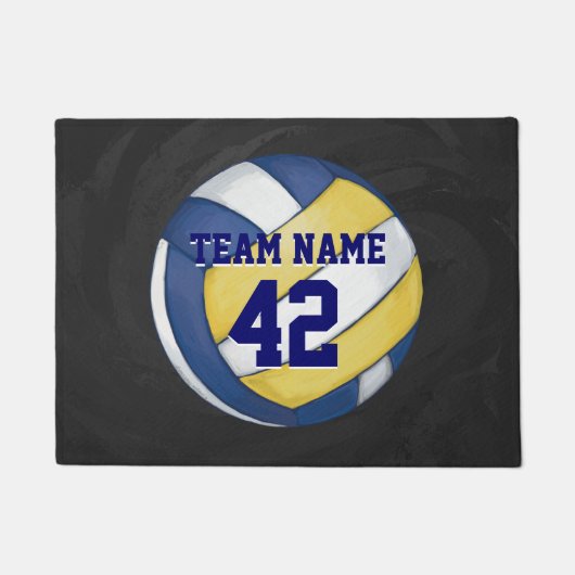 Gedekte Volleybal met Naam en Aantal Deurmat (Voorkant)