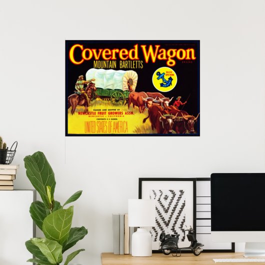 Gedekte Wagon Bartletts Poster (Thuiskantoor)