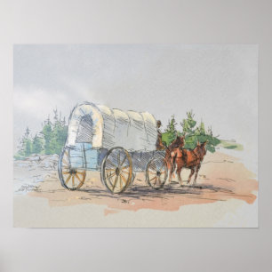 GEDEKTE WAGON DOOR SHARON SHARPE POSTER