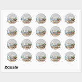 GEDEKTE WAGON DOOR SHARON SHARPE RONDE STICKER (Vel)