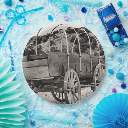 Gedekte Wagon Papieren Bordje (Feest)