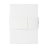 Gedekte Waterverf Paarse Floral Orchids Wedding Uitnodigingen Wikkel (Achterkant Voorbeeld)