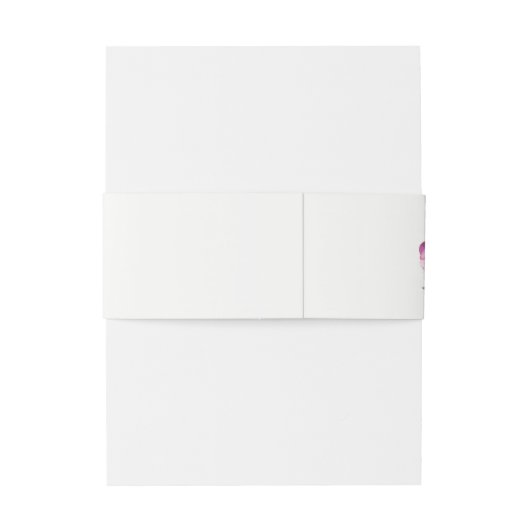 Gedekte Waterverf Paarse Floral Orchids Wedding Uitnodigingen Wikkel (Achterkant Voorbeeld)