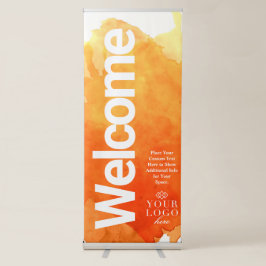 Gedekte Waterverf Welkome kleine bedrijven Roll-up Banner
