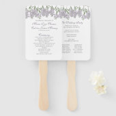 Gedekte weddenschappen met Wisteria Fan Handwaaier (Voorkant en achterkant)