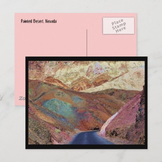 Gedekte woestijn, Nevada Briefkaart (Voorkant / Achterkant)